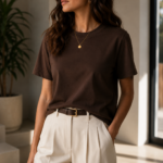 REMERA ESSENTIAL MARRON